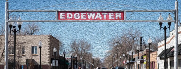 Stylized image of the town of Edgewater